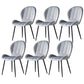 Home Scandinavian Side Chair Wingback Metal Upholstered Dining Room Chair Grey 6 Piece Set Clearhalo ' kitchen&dining_furn' 'Dining Chairs' 'Dining Tables & Seating' 'dining_chair' 'furn' 'furn_dining_chair' 'Furniture' 'furniture_dining_chair' 'Kitchen & Dining Furniture' 'kitchen' 3740524