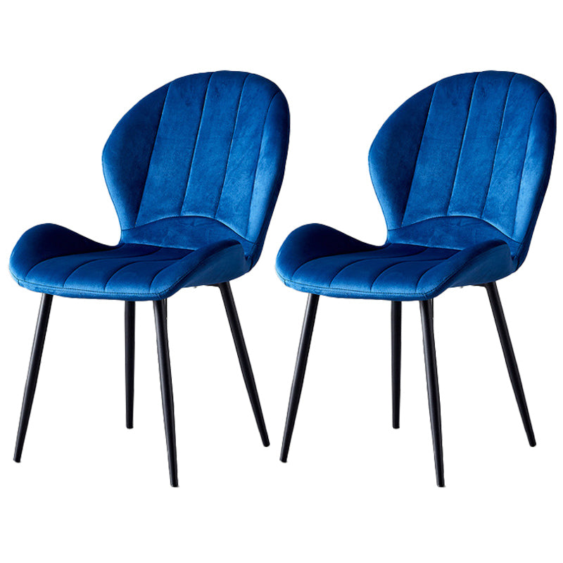 Home Scandinavian Side Chair Wingback Metal Upholstered Dining Room Chair Blue 2 Piece Set Clearhalo ' kitchen&dining_furn' 'Dining Chairs' 'Dining Tables & Seating' 'dining_chair' 'furn' 'furn_dining_chair' 'Furniture' 'furniture_dining_chair' 'Kitchen & Dining Furniture' 'kitchen' 3740525