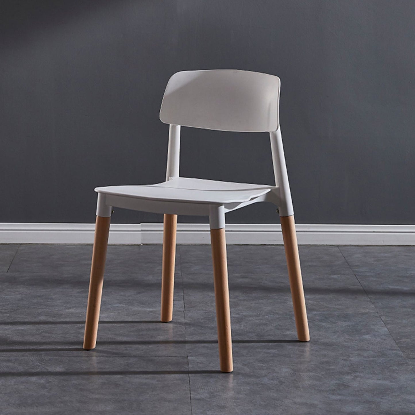 Contemporary Style Plastic Dining Chair Open Back Dining Side Chair for Kitchen Clearhalo ' kitchen&dining_furn' 'Dining Chairs' 'Dining Tables & Seating' 'dining_chair' 'furn' 'furn_dining_chair' 'Furniture' 'furniture_dining_chair' 'Kitchen & Dining Furniture' 'kitchen' 3740534