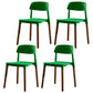 Contemporary Style Plastic Dining Chair Open Back Dining Side Chair for Kitchen Green 4 Piece Set Clearhalo ' kitchen&dining_furn' 'Dining Chairs' 'Dining Tables & Seating' 'dining_chair' 'furn' 'furn_dining_chair' 'Furniture' 'furniture_dining_chair' 'Kitchen & Dining Furniture' 'kitchen' 3740541