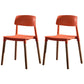 Contemporary Style Plastic Dining Chair Open Back Dining Side Chair for Kitchen Orange 2 Piece Set Clearhalo ' kitchen&dining_furn' 'Dining Chairs' 'Dining Tables & Seating' 'dining_chair' 'furn' 'furn_dining_chair' 'Furniture' 'furniture_dining_chair' 'Kitchen & Dining Furniture' 'kitchen' 3740545