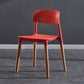 Contemporary Style Plastic Dining Chair Open Back Dining Side Chair for Kitchen Red 1 Piece Clearhalo ' kitchen&dining_furn' 'Dining Chairs' 'Dining Tables & Seating' 'dining_chair' 'furn' 'furn_dining_chair' 'Furniture' 'furniture_dining_chair' 'Kitchen & Dining Furniture' 'kitchen' 3740552