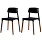 Contemporary Style Plastic Dining Chair Open Back Dining Side Chair for Kitchen Black 2 Piece Set Clearhalo ' kitchen&dining_furn' 'Dining Chairs' 'Dining Tables & Seating' 'dining_chair' 'furn' 'furn_dining_chair' 'Furniture' 'furniture_dining_chair' 'Kitchen & Dining Furniture' 'kitchen' 3740556