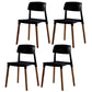 Contemporary Style Plastic Dining Chair Open Back Dining Side Chair for Kitchen Black 4 Piece Set Clearhalo ' kitchen&dining_furn' 'Dining Chairs' 'Dining Tables & Seating' 'dining_chair' 'furn' 'furn_dining_chair' 'Furniture' 'furniture_dining_chair' 'Kitchen & Dining Furniture' 'kitchen' 3740557