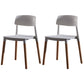 Contemporary Style Plastic Dining Chair Open Back Dining Side Chair for Kitchen White 2 Piece Set Clearhalo ' kitchen&dining_furn' 'Dining Chairs' 'Dining Tables & Seating' 'dining_chair' 'furn' 'furn_dining_chair' 'Furniture' 'furniture_dining_chair' 'Kitchen & Dining Furniture' 'kitchen' 3740559