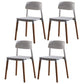 Contemporary Style Plastic Dining Chair Open Back Dining Side Chair for Kitchen White 4 Piece Set Clearhalo ' kitchen&dining_furn' 'Dining Chairs' 'Dining Tables & Seating' 'dining_chair' 'furn' 'furn_dining_chair' 'Furniture' 'furniture_dining_chair' 'Kitchen & Dining Furniture' 'kitchen' 3740560