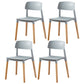 Contemporary Style Plastic Dining Chair Open Back Dining Side Chair for Kitchen Light Gray 4 Piece Set Clearhalo ' kitchen&dining_furn' 'Dining Chairs' 'Dining Tables & Seating' 'dining_chair' 'furn' 'furn_dining_chair' 'Furniture' 'furniture_dining_chair' 'Kitchen & Dining Furniture' 'kitchen' 3740563