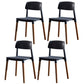 Contemporary Style Plastic Dining Chair Open Back Dining Side Chair for Kitchen Dark Gray 4 Piece Set Clearhalo ' kitchen&dining_furn' 'Dining Chairs' 'Dining Tables & Seating' 'dining_chair' 'furn' 'furn_dining_chair' 'Furniture' 'furniture_dining_chair' 'Kitchen & Dining Furniture' 'kitchen' 3740566