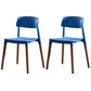 Contemporary Style Plastic Dining Chair Open Back Dining Side Chair for Kitchen Blue 2 Piece Set Clearhalo ' kitchen&dining_furn' 'Dining Chairs' 'Dining Tables & Seating' 'dining_chair' 'furn' 'furn_dining_chair' 'Furniture' 'furniture_dining_chair' 'Kitchen & Dining Furniture' 'kitchen' 3740568