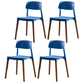 Contemporary Style Plastic Dining Chair Open Back Dining Side Chair for Kitchen Blue 4 Piece Set Clearhalo ' kitchen&dining_furn' 'Dining Chairs' 'Dining Tables & Seating' 'dining_chair' 'furn' 'furn_dining_chair' 'Furniture' 'furniture_dining_chair' 'Kitchen & Dining Furniture' 'kitchen' 3740569
