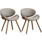 Contemporary Style Leather Dining Chair Open Back Dining Side Chair for Kitchen Grey 2 Piece Set Walnut Clearhalo ' kitchen&dining_furn' 'Dining Chairs' 'Dining Tables & Seating' 'dining_chair' 'furn' 'furn_dining_chair' 'Furniture' 'furniture_dining_chair' 'Kitchen & Dining Furniture' 'kitchen' 3740571