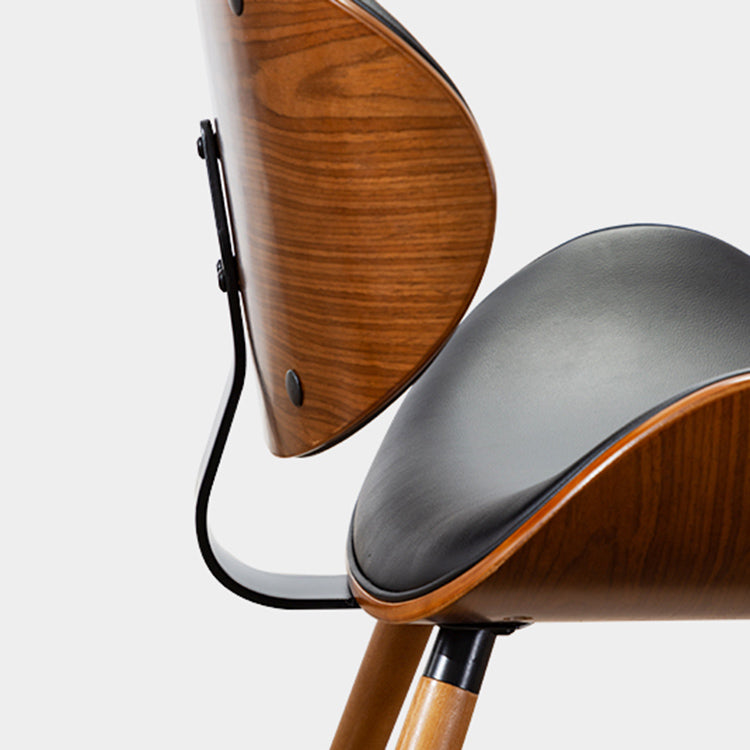 Contemporary Style Leather Dining Chair Open Back Dining Side Chair for Kitchen Clearhalo ' kitchen&dining_furn' 'Dining Chairs' 'Dining Tables & Seating' 'dining_chair' 'furn' 'furn_dining_chair' 'Furniture' 'furniture_dining_chair' 'Kitchen & Dining Furniture' 'kitchen' 3740581