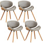 Contemporary Style Leather Dining Chair Open Back Dining Side Chair for Kitchen Grey 4 Piece Set Natural Wood Clearhalo ' kitchen&dining_furn' 'Dining Chairs' 'Dining Tables & Seating' 'dining_chair' 'furn' 'furn_dining_chair' 'Furniture' 'furniture_dining_chair' 'Kitchen & Dining Furniture' 'kitchen' 3740592