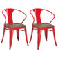 Slat Back Dining Arm Chair with Metal Legs Industrial Dining Armchairs for Coffee Bar Red 2 Piece Set Clearhalo ' kitchen&dining_furn' 'Dining Chairs' 'Dining Tables & Seating' 'dining_chair' 'furn' 'furn_dining_chair' 'Furniture' 'furniture_dining_chair' 'Kitchen & Dining Furniture' 'kitchen' 3740599