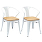 Slat Back Dining Arm Chair with Metal Legs Industrial Dining Armchairs for Coffee Bar White 2 Piece Set Clearhalo ' kitchen&dining_furn' 'Dining Chairs' 'Dining Tables & Seating' 'dining_chair' 'furn' 'furn_dining_chair' 'Furniture' 'furniture_dining_chair' 'Kitchen & Dining Furniture' 'kitchen' 3740605