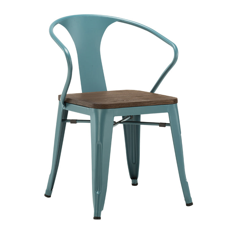 Slat Back Dining Arm Chair with Metal Legs Industrial Dining Armchairs for Coffee Bar Clearhalo ' kitchen&dining_furn' 'Dining Chairs' 'Dining Tables & Seating' 'dining_chair' 'furn' 'furn_dining_chair' 'Furniture' 'furniture_dining_chair' 'Kitchen & Dining Furniture' 'kitchen' 3740606