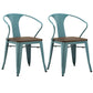 Slat Back Dining Arm Chair with Metal Legs Industrial Dining Armchairs for Coffee Bar Airy Blue 2 Piece Set Clearhalo ' kitchen&dining_furn' 'Dining Chairs' 'Dining Tables & Seating' 'dining_chair' 'furn' 'furn_dining_chair' 'Furniture' 'furniture_dining_chair' 'Kitchen & Dining Furniture' 'kitchen' 3740611