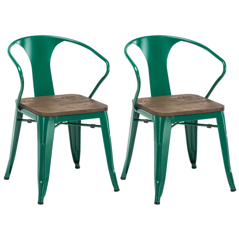 Slat Back Dining Arm Chair with Metal Legs Industrial Dining Armchairs for Coffee Bar Green 2 Piece Set Clearhalo ' kitchen&dining_furn' 'Dining Chairs' 'Dining Tables & Seating' 'dining_chair' 'furn' 'furn_dining_chair' 'Furniture' 'furniture_dining_chair' 'Kitchen & Dining Furniture' 'kitchen' 3740622