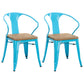 Slat Back Dining Arm Chair with Metal Legs Industrial Dining Armchairs for Coffee Bar Sky Blue 2 Piece Set Clearhalo ' kitchen&dining_furn' 'Dining Chairs' 'Dining Tables & Seating' 'dining_chair' 'furn' 'furn_dining_chair' 'Furniture' 'furniture_dining_chair' 'Kitchen & Dining Furniture' 'kitchen' 3740625