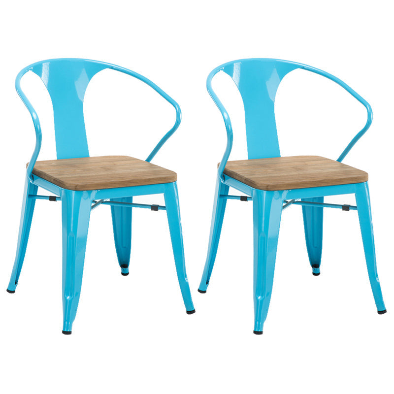 Slat Back Dining Arm Chair with Metal Legs Industrial Dining Armchairs for Coffee Bar Sky Blue 2 Piece Set Clearhalo ' kitchen&dining_furn' 'Dining Chairs' 'Dining Tables & Seating' 'dining_chair' 'furn' 'furn_dining_chair' 'Furniture' 'furniture_dining_chair' 'Kitchen & Dining Furniture' 'kitchen' 3740625