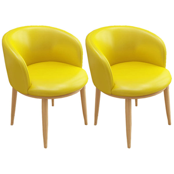 Home Contemporary Arm Chair Parsons Back Metal Upholstered Dining Room Chair Yellow 2 Piece Set Clearhalo ' kitchen&dining_furn' 'Dining Chairs' 'Dining Tables & Seating' 'dining_chair' 'furn' 'furn_dining_chair' 'Furniture' 'furniture_dining_chair' 'Kitchen & Dining Furniture' 'kitchen' 3740633