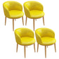 Home Contemporary Arm Chair Parsons Back Metal Upholstered Dining Room Chair Yellow 4 Piece Set Clearhalo ' kitchen&dining_furn' 'Dining Chairs' 'Dining Tables & Seating' 'dining_chair' 'furn' 'furn_dining_chair' 'Furniture' 'furniture_dining_chair' 'Kitchen & Dining Furniture' 'kitchen' 3740635