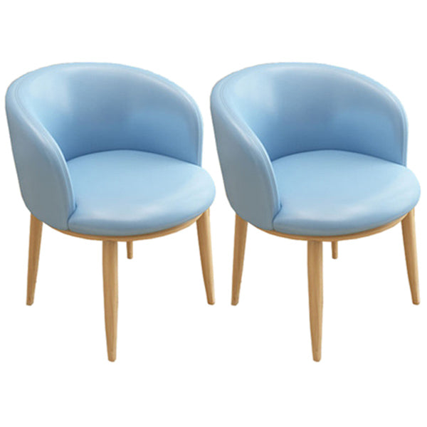 Home Contemporary Arm Chair Parsons Back Metal Upholstered Dining Room Chair Sky Blue 2 Piece Set Clearhalo ' kitchen&dining_furn' 'Dining Chairs' 'Dining Tables & Seating' 'dining_chair' 'furn' 'furn_dining_chair' 'Furniture' 'furniture_dining_chair' 'Kitchen & Dining Furniture' 'kitchen' 3740643