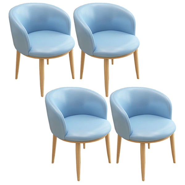 Home Contemporary Arm Chair Parsons Back Metal Upholstered Dining Room Chair Sky Blue 4 Piece Set Clearhalo ' kitchen&dining_furn' 'Dining Chairs' 'Dining Tables & Seating' 'dining_chair' 'furn' 'furn_dining_chair' 'Furniture' 'furniture_dining_chair' 'Kitchen & Dining Furniture' 'kitchen' 3740644