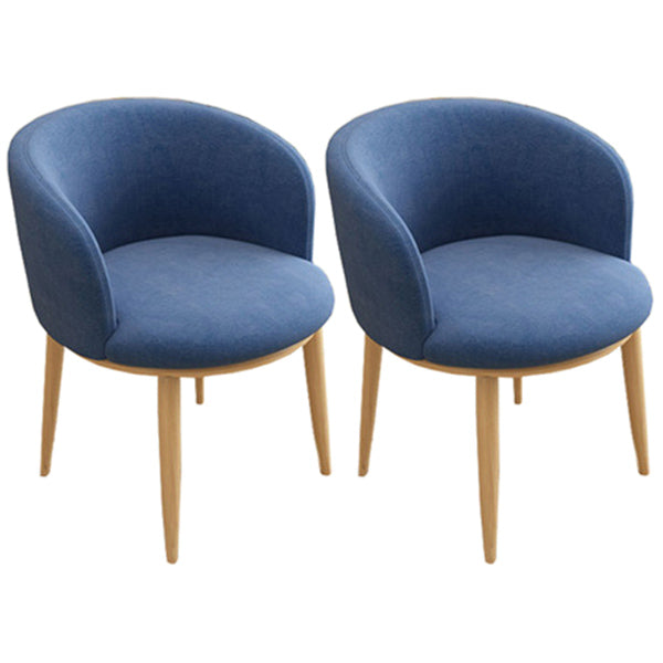 Home Contemporary Arm Chair Parsons Back Metal Upholstered Dining Room Chair Dark Blue 2 Piece Set Clearhalo ' kitchen&dining_furn' 'Dining Chairs' 'Dining Tables & Seating' 'dining_chair' 'furn' 'furn_dining_chair' 'Furniture' 'furniture_dining_chair' 'Kitchen & Dining Furniture' 'kitchen' 3740649