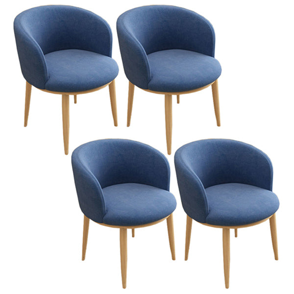 Home Contemporary Arm Chair Parsons Back Metal Upholstered Dining Room Chair Dark Blue 4 Piece Set Clearhalo ' kitchen&dining_furn' 'Dining Chairs' 'Dining Tables & Seating' 'dining_chair' 'furn' 'furn_dining_chair' 'Furniture' 'furniture_dining_chair' 'Kitchen & Dining Furniture' 'kitchen' 3740650