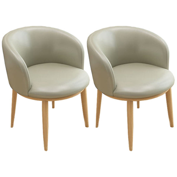 Home Contemporary Arm Chair Parsons Back Metal Upholstered Dining Room Chair Light Gray 2 Piece Set Clearhalo ' kitchen&dining_furn' 'Dining Chairs' 'Dining Tables & Seating' 'dining_chair' 'furn' 'furn_dining_chair' 'Furniture' 'furniture_dining_chair' 'Kitchen & Dining Furniture' 'kitchen' 3740655