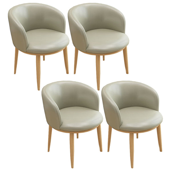 Home Contemporary Arm Chair Parsons Back Metal Upholstered Dining Room Chair Light Gray 4 Piece Set Clearhalo ' kitchen&dining_furn' 'Dining Chairs' 'Dining Tables & Seating' 'dining_chair' 'furn' 'furn_dining_chair' 'Furniture' 'furniture_dining_chair' 'Kitchen & Dining Furniture' 'kitchen' 3740656