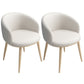 Home Contemporary Arm Chair Parsons Back Metal Upholstered Dining Room Chair Off-White 2 Piece Set Clearhalo ' kitchen&dining_furn' 'Dining Chairs' 'Dining Tables & Seating' 'dining_chair' 'furn' 'furn_dining_chair' 'Furniture' 'furniture_dining_chair' 'Kitchen & Dining Furniture' 'kitchen' 3740658