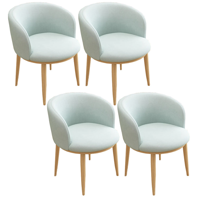 Home Contemporary Arm Chair Parsons Back Metal Upholstered Dining Room Chair Lake Blue 4 Piece Set Clearhalo ' kitchen&dining_furn' 'Dining Chairs' 'Dining Tables & Seating' 'dining_chair' 'furn' 'furn_dining_chair' 'Furniture' 'furniture_dining_chair' 'Kitchen & Dining Furniture' 'kitchen' 3740661