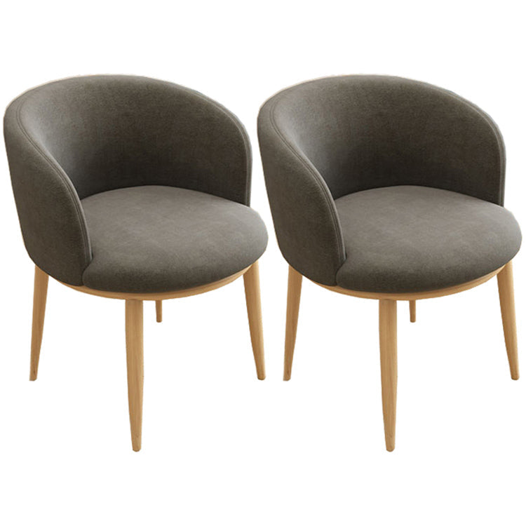 Home Contemporary Arm Chair Parsons Back Metal Upholstered Dining Room Chair Dark Gray 2 Piece Set Clearhalo ' kitchen&dining_furn' 'Dining Chairs' 'Dining Tables & Seating' 'dining_chair' 'furn' 'furn_dining_chair' 'Furniture' 'furniture_dining_chair' 'Kitchen & Dining Furniture' 'kitchen' 3740662