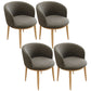 Home Contemporary Arm Chair Parsons Back Metal Upholstered Dining Room Chair Dark Gray 4 Piece Set Clearhalo ' kitchen&dining_furn' 'Dining Chairs' 'Dining Tables & Seating' 'dining_chair' 'furn' 'furn_dining_chair' 'Furniture' 'furniture_dining_chair' 'Kitchen & Dining Furniture' 'kitchen' 3740663