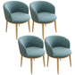 Home Contemporary Arm Chair Parsons Back Metal Upholstered Dining Room Chair Navy 4 Piece Set Clearhalo ' kitchen&dining_furn' 'Dining Chairs' 'Dining Tables & Seating' 'dining_chair' 'furn' 'furn_dining_chair' 'Furniture' 'furniture_dining_chair' 'Kitchen & Dining Furniture' 'kitchen' 3740676