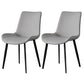 Contemporary Metal Dining Room Chairs Armless Leather Dining Chairs for Home Use Light Gray 2 Piece Set Clearhalo ' kitchen&dining_furn' 'Dining Chairs' 'Dining Tables & Seating' 'dining_chair' 'furn' 'furn_dining_chair' 'Furniture' 'furniture_dining_chair' 'Kitchen & Dining Furniture' 'kitchen' 3740716