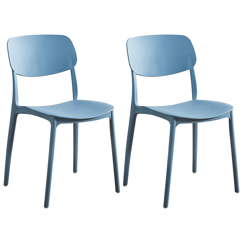 Home Scandinavian Side Chair Stackable Open Back Plastic Dining Room Chair Light Blue 2 Piece Set Clearhalo ' kitchen&dining_furn' 'Dining Chairs' 'Dining Tables & Seating' 'dining_chair' 'furn' 'furn_dining_chair' 'Furniture' 'furniture_dining_chair' 'Kitchen & Dining Furniture' 'kitchen' 3740724