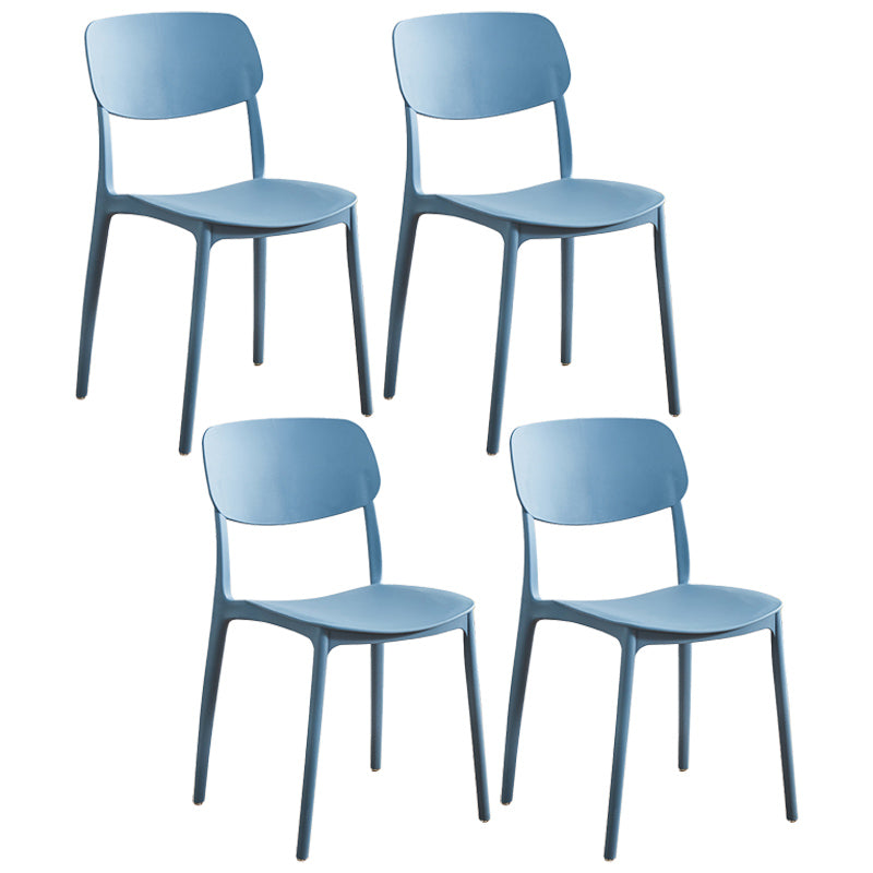 Home Scandinavian Side Chair Stackable Open Back Plastic Dining Room Chair Light Blue 4 Piece Set Clearhalo ' kitchen&dining_furn' 'Dining Chairs' 'Dining Tables & Seating' 'dining_chair' 'furn' 'furn_dining_chair' 'Furniture' 'furniture_dining_chair' 'Kitchen & Dining Furniture' 'kitchen' 3740726