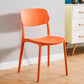 Home Scandinavian Side Chair Stackable Open Back Plastic Dining Room Chair Orange 1 Piece Clearhalo ' kitchen&dining_furn' 'Dining Chairs' 'Dining Tables & Seating' 'dining_chair' 'furn' 'furn_dining_chair' 'Furniture' 'furniture_dining_chair' 'Kitchen & Dining Furniture' 'kitchen' 3740729