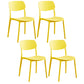 Home Scandinavian Side Chair Stackable Open Back Plastic Dining Room Chair Yellow 4 Piece Set Clearhalo ' kitchen&dining_furn' 'Dining Chairs' 'Dining Tables & Seating' 'dining_chair' 'furn' 'furn_dining_chair' 'Furniture' 'furniture_dining_chair' 'Kitchen & Dining Furniture' 'kitchen' 3740744