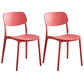 Home Scandinavian Side Chair Stackable Open Back Plastic Dining Room Chair Red 2 Piece Set Clearhalo ' kitchen&dining_furn' 'Dining Chairs' 'Dining Tables & Seating' 'dining_chair' 'furn' 'furn_dining_chair' 'Furniture' 'furniture_dining_chair' 'Kitchen & Dining Furniture' 'kitchen' 3740746