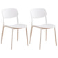 Home Scandinavian Side Chair Stackable Open Back Plastic Dining Room Chair White 2 Piece Set Clearhalo ' kitchen&dining_furn' 'Dining Chairs' 'Dining Tables & Seating' 'dining_chair' 'furn' 'furn_dining_chair' 'Furniture' 'furniture_dining_chair' 'Kitchen & Dining Furniture' 'kitchen' 3740749