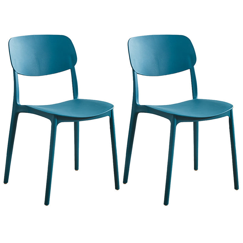 Home Scandinavian Side Chair Stackable Open Back Plastic Dining Room Chair Blue 2 Piece Set Clearhalo ' kitchen&dining_furn' 'Dining Chairs' 'Dining Tables & Seating' 'dining_chair' 'furn' 'furn_dining_chair' 'Furniture' 'furniture_dining_chair' 'Kitchen & Dining Furniture' 'kitchen' 3740752