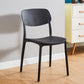 Home Scandinavian Side Chair Stackable Open Back Plastic Dining Room Chair Black 1 Piece Clearhalo ' kitchen&dining_furn' 'Dining Chairs' 'Dining Tables & Seating' 'dining_chair' 'furn' 'furn_dining_chair' 'Furniture' 'furniture_dining_chair' 'Kitchen & Dining Furniture' 'kitchen' 3740754