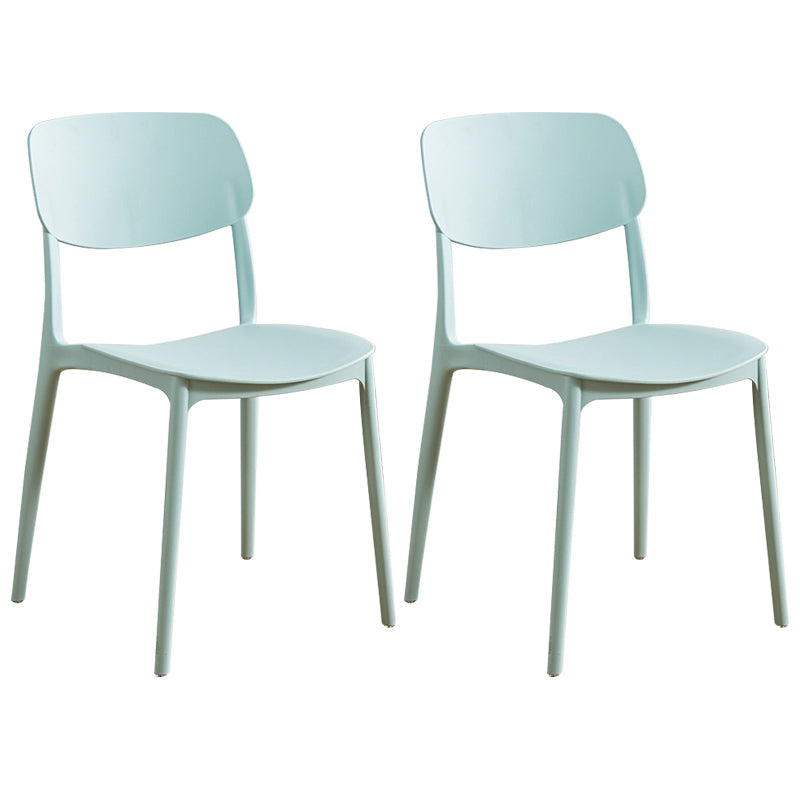 Home Scandinavian Side Chair Stackable Open Back Plastic Dining Room Chair Green 2 Piece Set Clearhalo ' kitchen&dining_furn' 'Dining Chairs' 'Dining Tables & Seating' 'dining_chair' 'furn' 'furn_dining_chair' 'Furniture' 'furniture_dining_chair' 'Kitchen & Dining Furniture' 'kitchen' 3740758