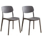 Home Scandinavian Side Chair Stackable Open Back Plastic Dining Room Chair Grey 2 Piece Set Clearhalo ' kitchen&dining_furn' 'Dining Chairs' 'Dining Tables & Seating' 'dining_chair' 'furn' 'furn_dining_chair' 'Furniture' 'furniture_dining_chair' 'Kitchen & Dining Furniture' 'kitchen' 3740761
