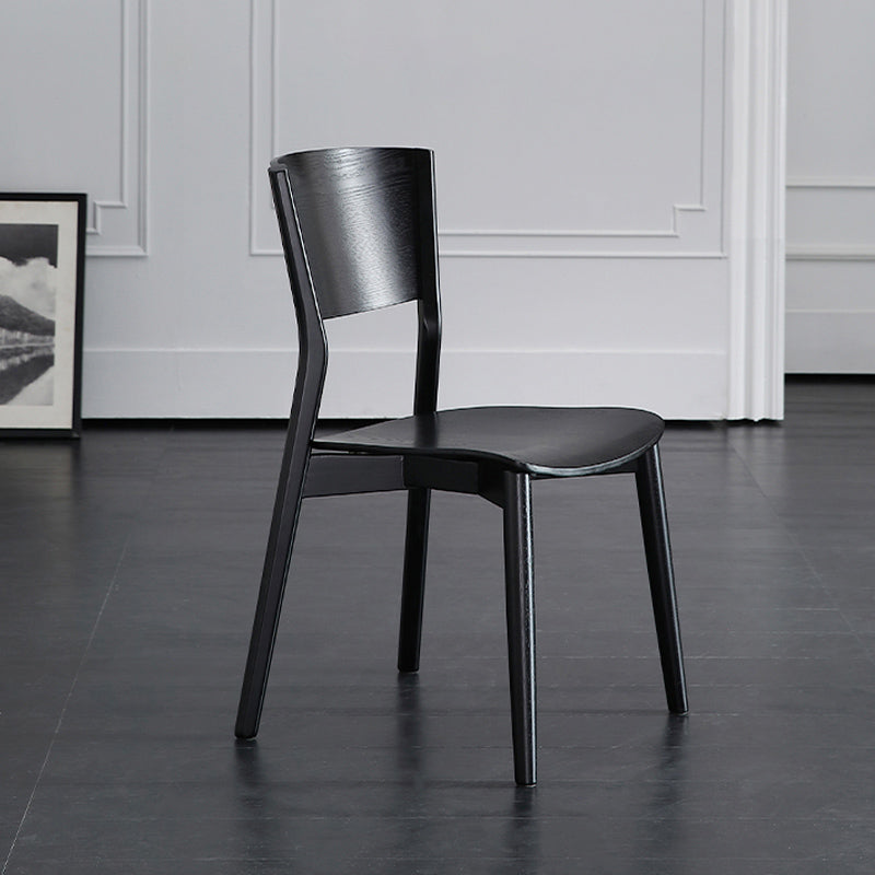 Modern Kitchen Wooden Dining Chair Open Back Dining Side Armless Chair Black 1 Piece Clearhalo ' kitchen&dining_furn' 'Dining Chairs' 'Dining Tables & Seating' 'dining_chair' 'furn' 'furn_dining_chair' 'Furniture' 'furniture_dining_chair' 'Kitchen & Dining Furniture' 'kitchen' 3740764