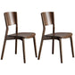 Modern Kitchen Wooden Dining Chair Open Back Dining Side Armless Chair Walnut 2 Piece Set Clearhalo ' kitchen&dining_furn' 'Dining Chairs' 'Dining Tables & Seating' 'dining_chair' 'furn' 'furn_dining_chair' 'Furniture' 'furniture_dining_chair' 'Kitchen & Dining Furniture' 'kitchen' 3740771
